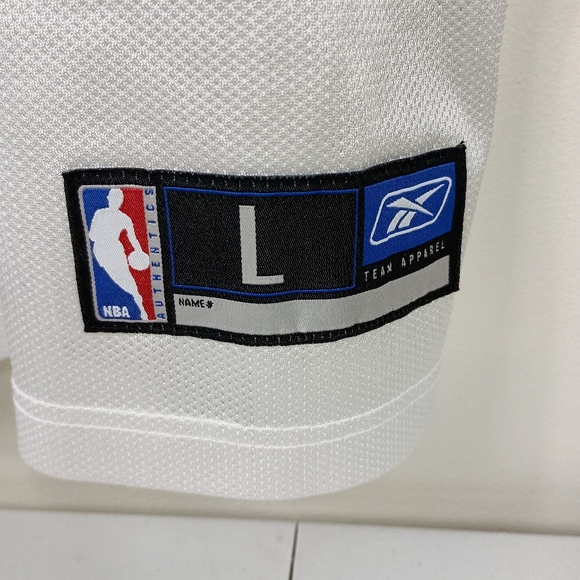 Boston Celtics Al Jefferson Jersey Large White Green Reebok NBA #7 Vintage - Picture 6 of 9